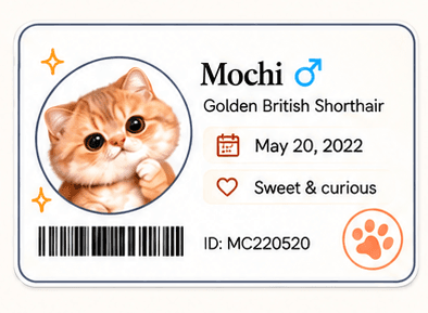 Pet profile card